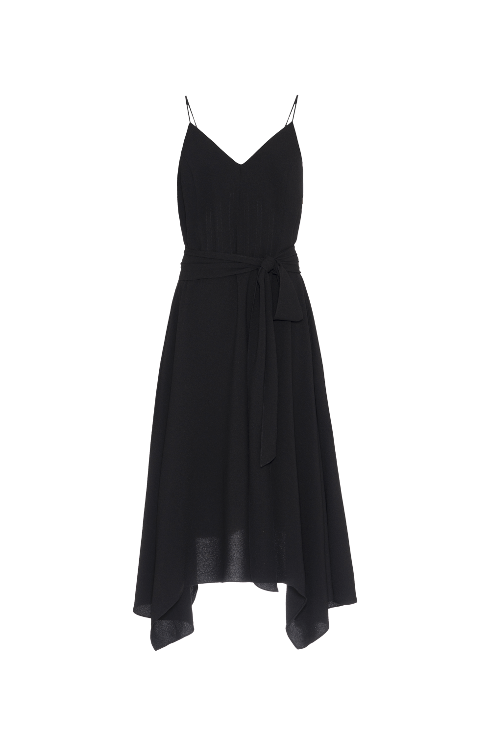 Vestido mídi crepe zest duo preto