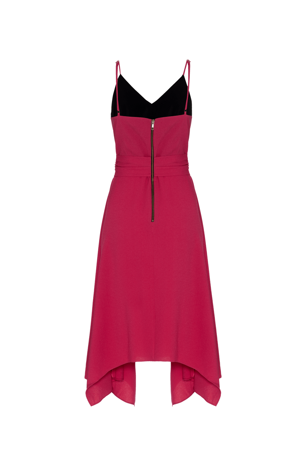 Vestido mídi crepe zest duo pink