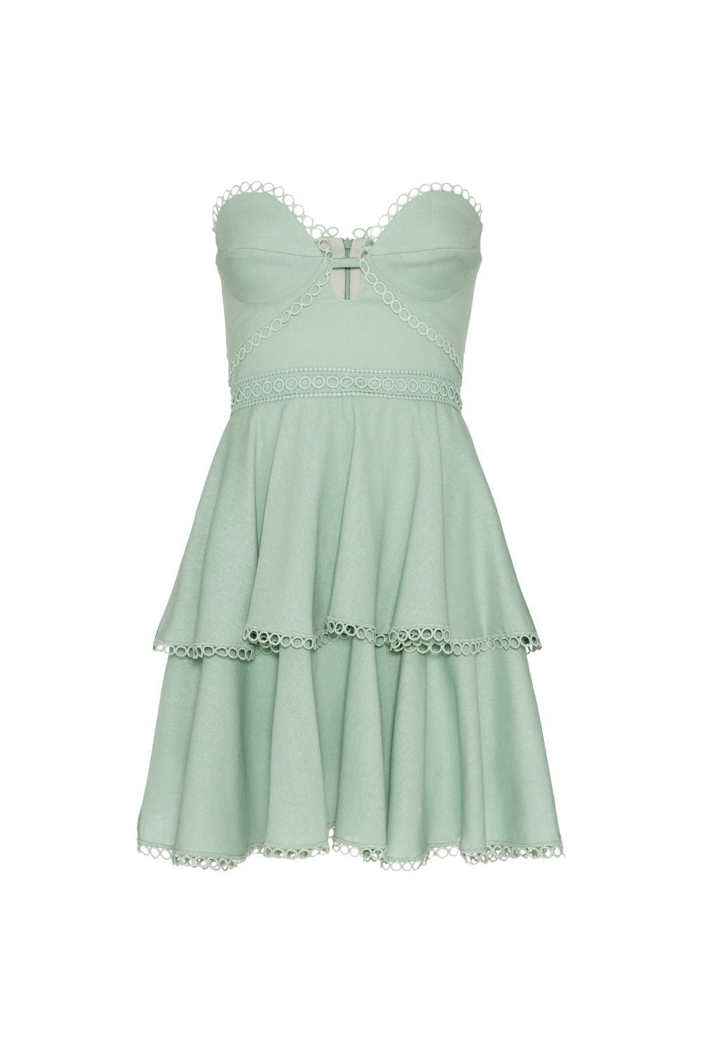 Vestido curto linho candy verde