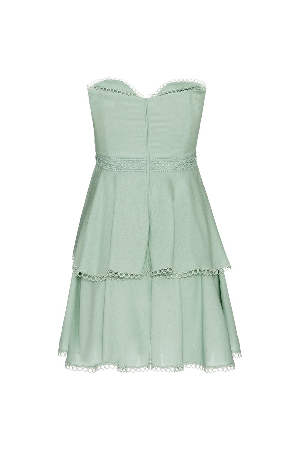 Vestido curto linho candy verde