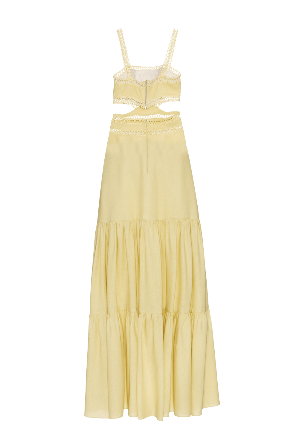 Vestido longo linho candy amarelo