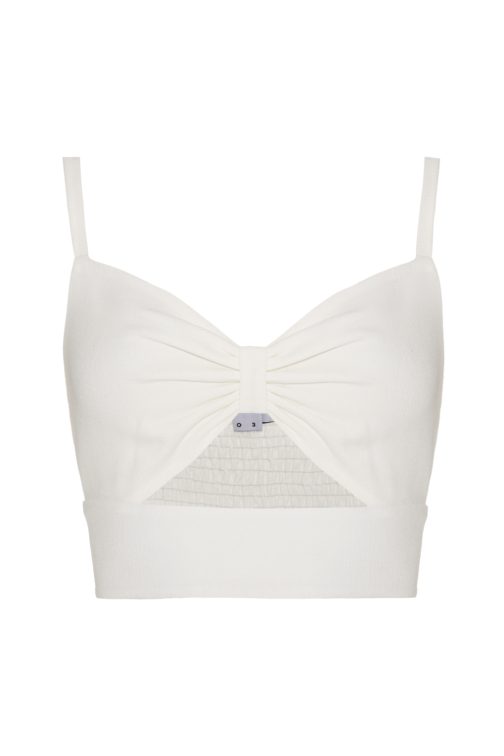 Top cropped crepe zest duo off white