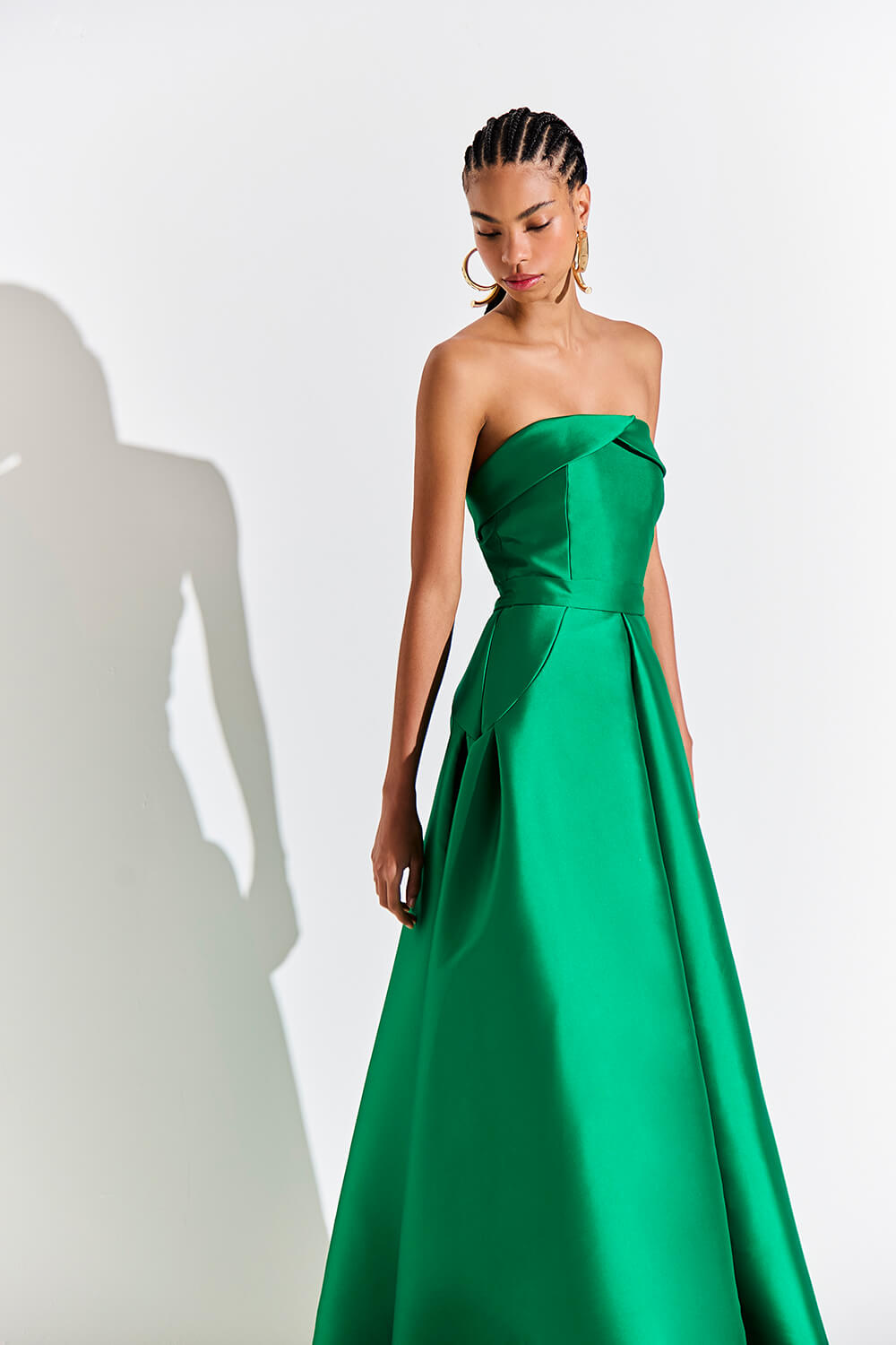 Vestido longo mikado vivace  verde