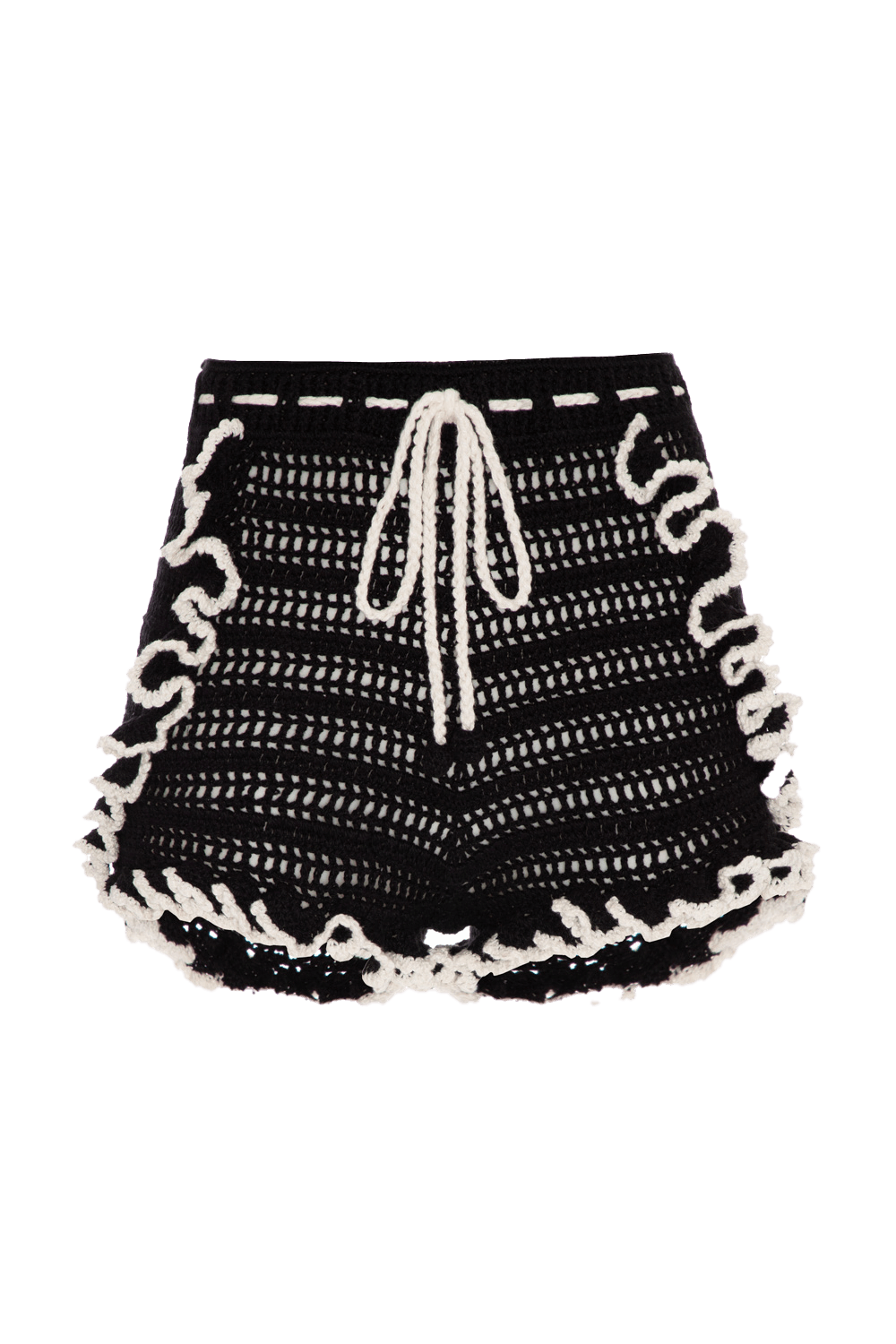 Short poppy crochet preto