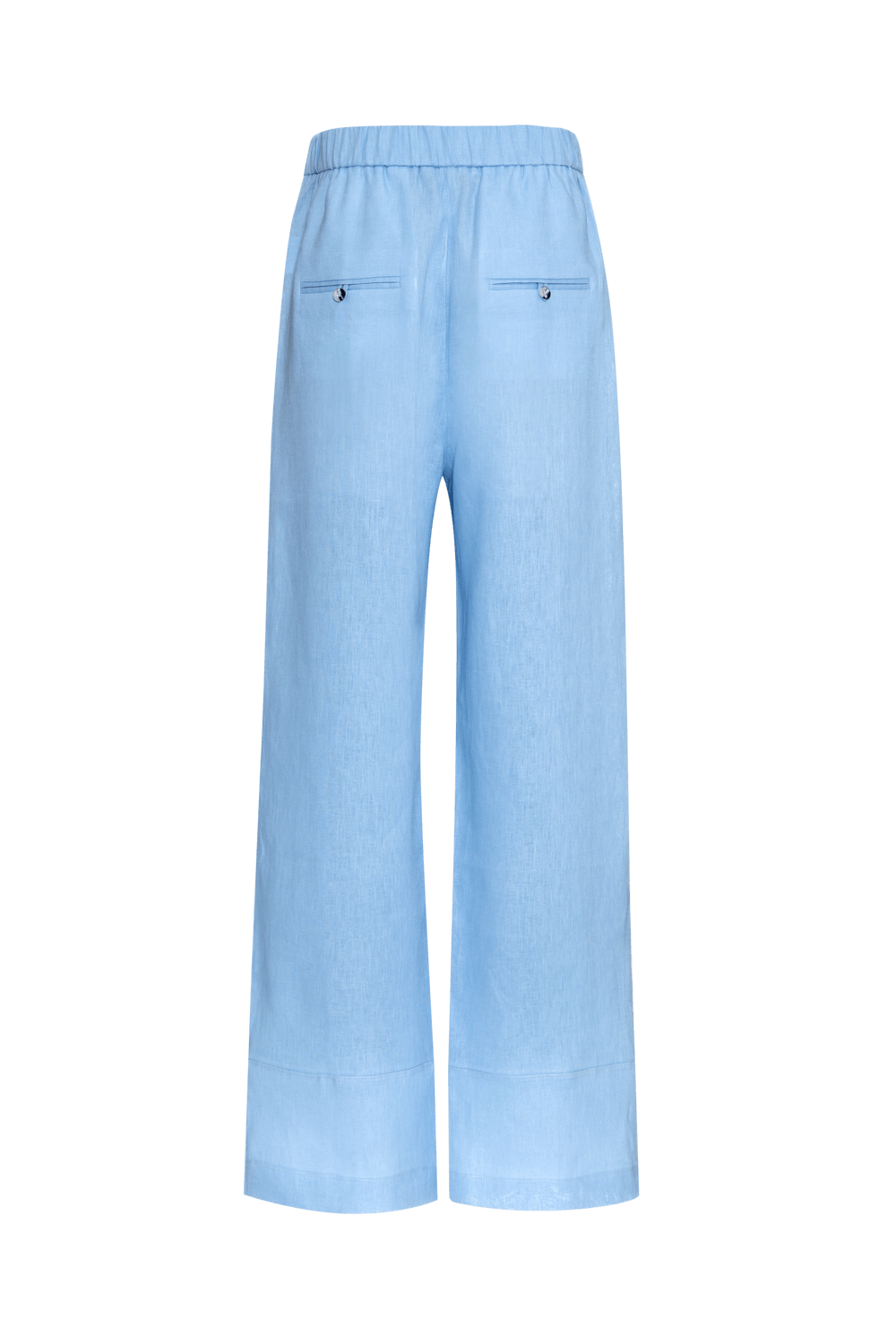 Calça linho brise azul cielo