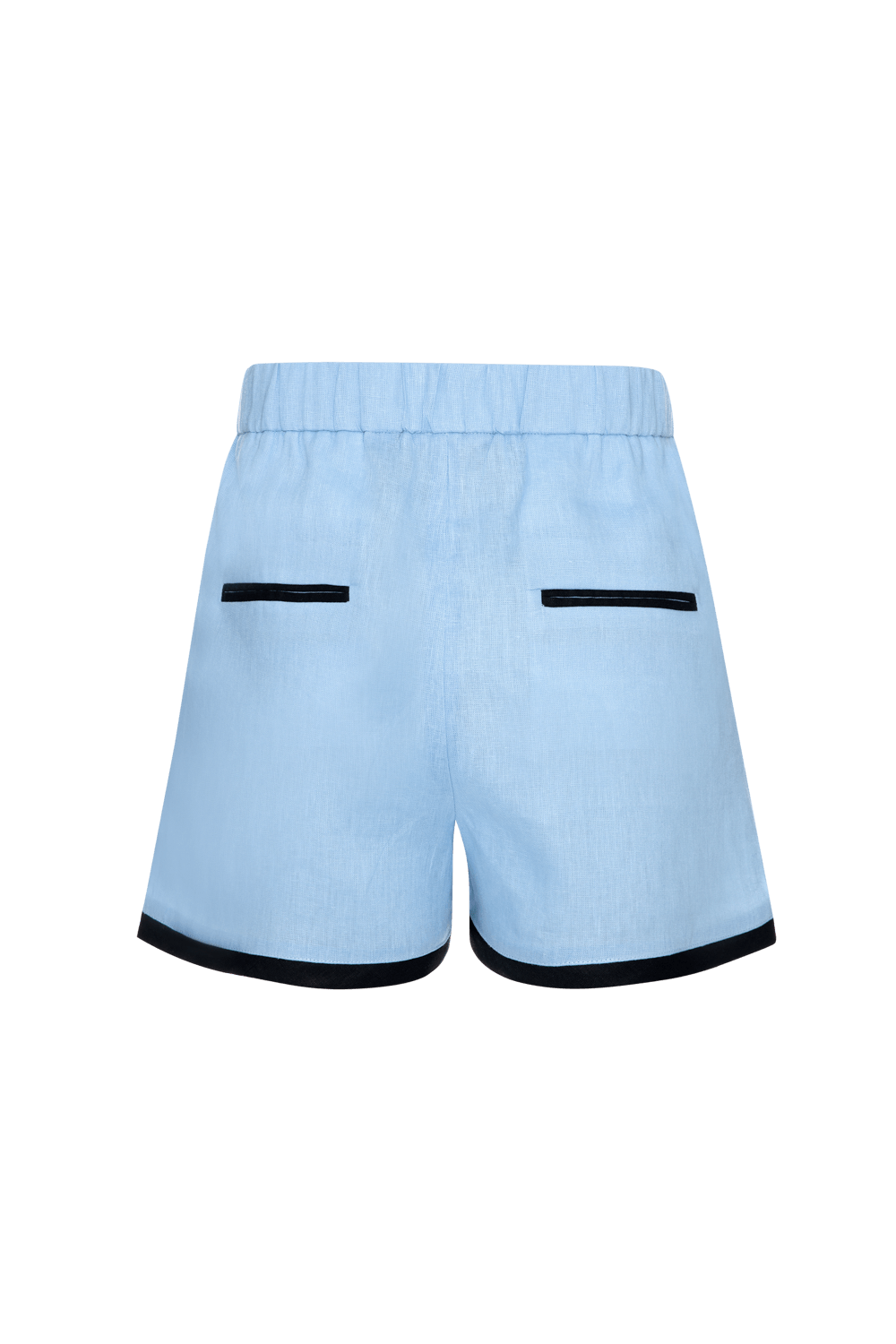 Short linho brise azul cielo