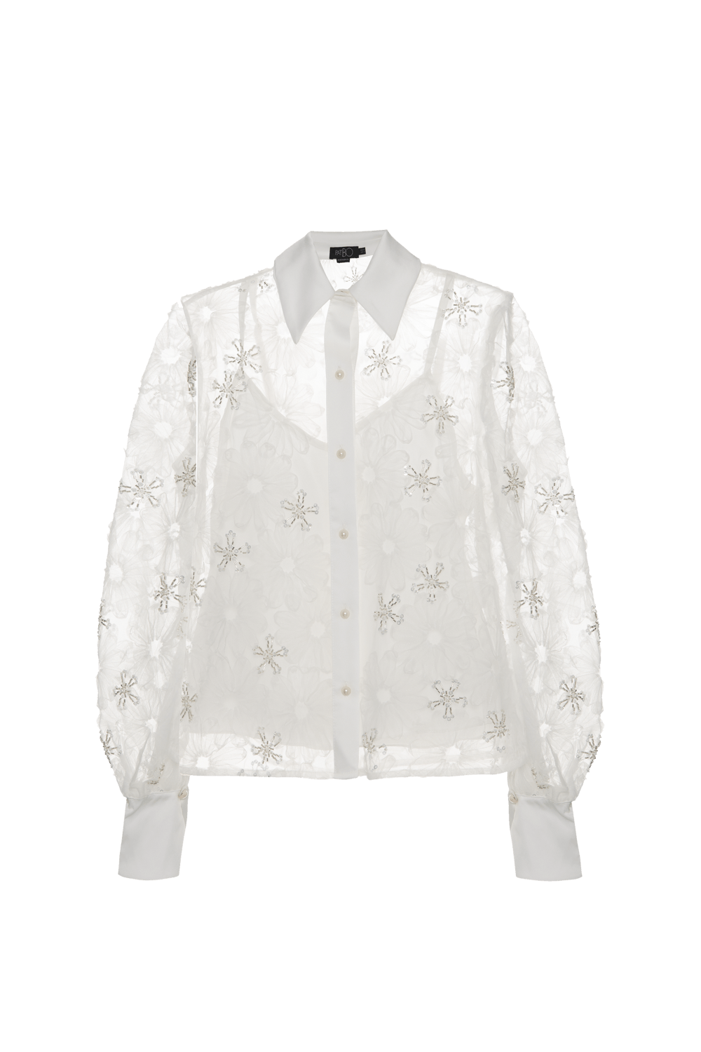 Camisa tule aura off white