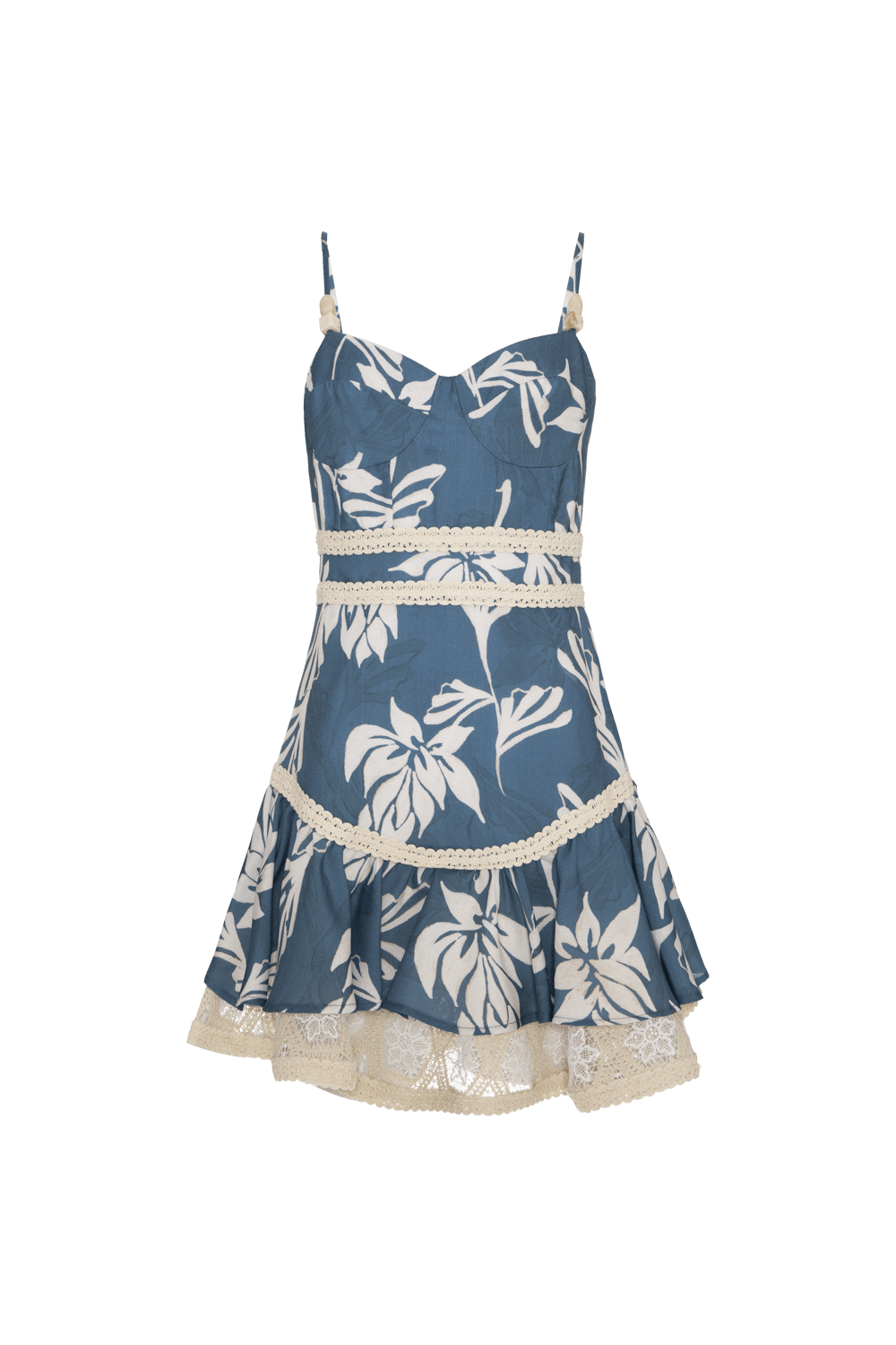 Vestido curto artichoke azul